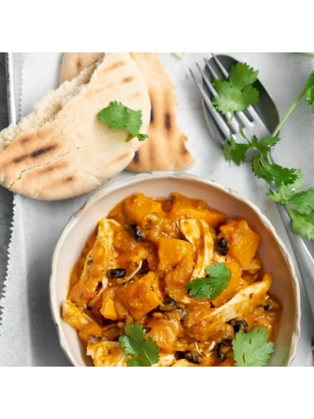 Pita de poulet au curry