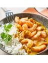 Gambas au curry et au lait de coco